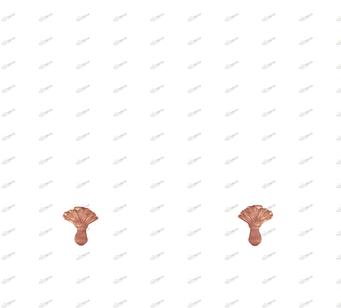 Gentry Home Bexley Cast iron bathtubs with feet Цветок розовое золото GH101486 