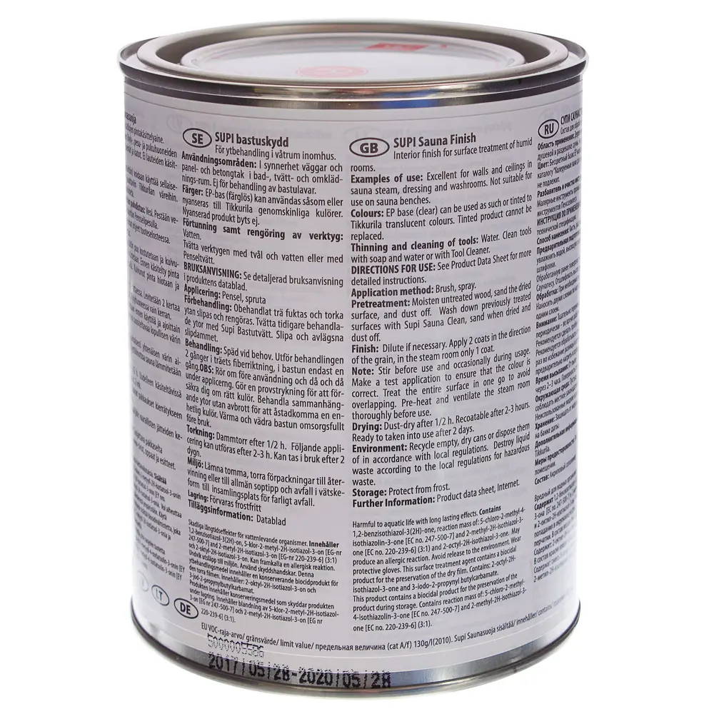 Защитный состав для сауны акриловый Tikkurila Supi Saunasuoja 0.9 л STLM-2003987 - Вид №1