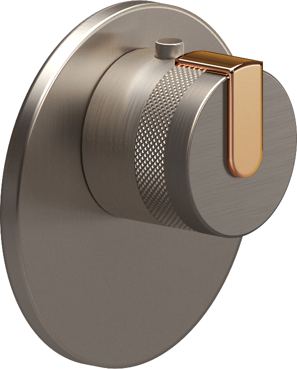 E-8027-R1BNiE-L1RG-BNi-T Термостатический переключатель 3/4-Внешняя часть GRAFF MOD+