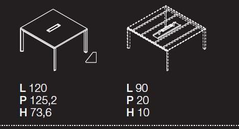 Las Mobili Квадратный стол для переговоров Oxi sun-id-1396399 - Вид №1