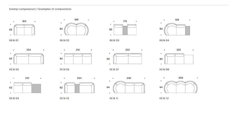 Ткань диван Saba Italia RENDEZ-VOUS ARCH-00084103 - Вид №18