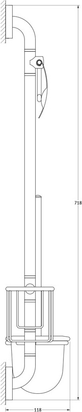 ELE 075 Штанга с 3-мя аксессуарами для туалета 72 cm ELLUX Elegance - Вид №1