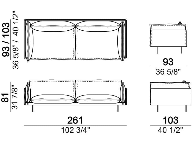 2-местный кожаный диван Arketipo Auto-Reverse ARCH-00131103 - Вид №4