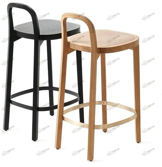 Woodnotes Барный стул из дерева с подставкой для ног Siro+ sun-id-1352786