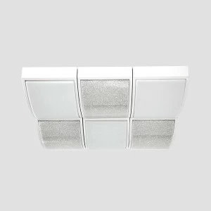 Потолочный светодиодный светильник Ambrella light Orbital Crystal Sand FS1510 WH/SD 144W D540*540 AMBRELLA LIGHT ORBITAL CRYSTAL SAND 223535 Белый