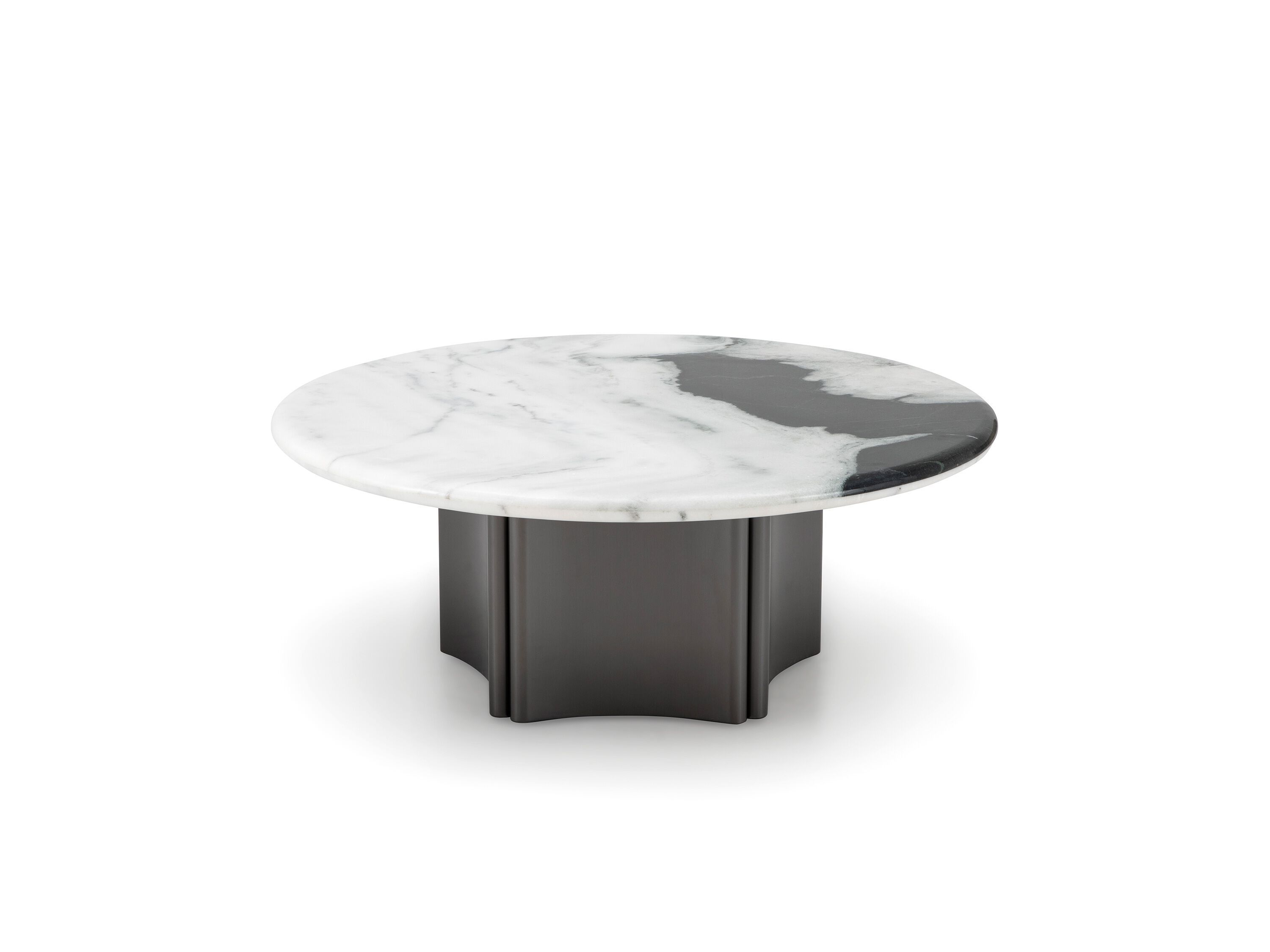 Низкий круглый журнальный столик из мрамора и нержавеющей стали CAMPO DE' FIORI ASCT643 ARCH-00112816 - Вид №2