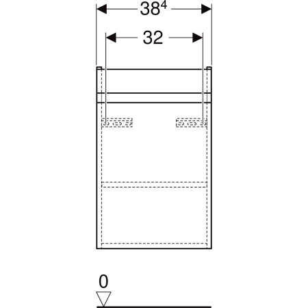 501.903.01.1 Шкафчик для раковины Geberit Renova Plan, с одной дверью Geberit  - Вид №15