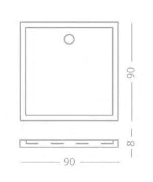 Квадратный утопленный поддон для душа из камня Лечче PIMAR P29 ARCH-00039742 - Вид №2