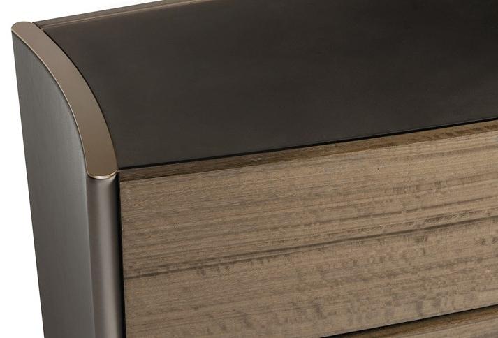 Paolo Castelli Прямоугольная тумбочка из дерева и кожи Dea Lib.deac.223 - Вид №3