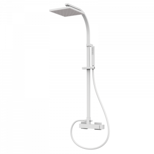 60467602 PREMIUM Белый смеситель для душа с колонкой Белый GRB MIXERS