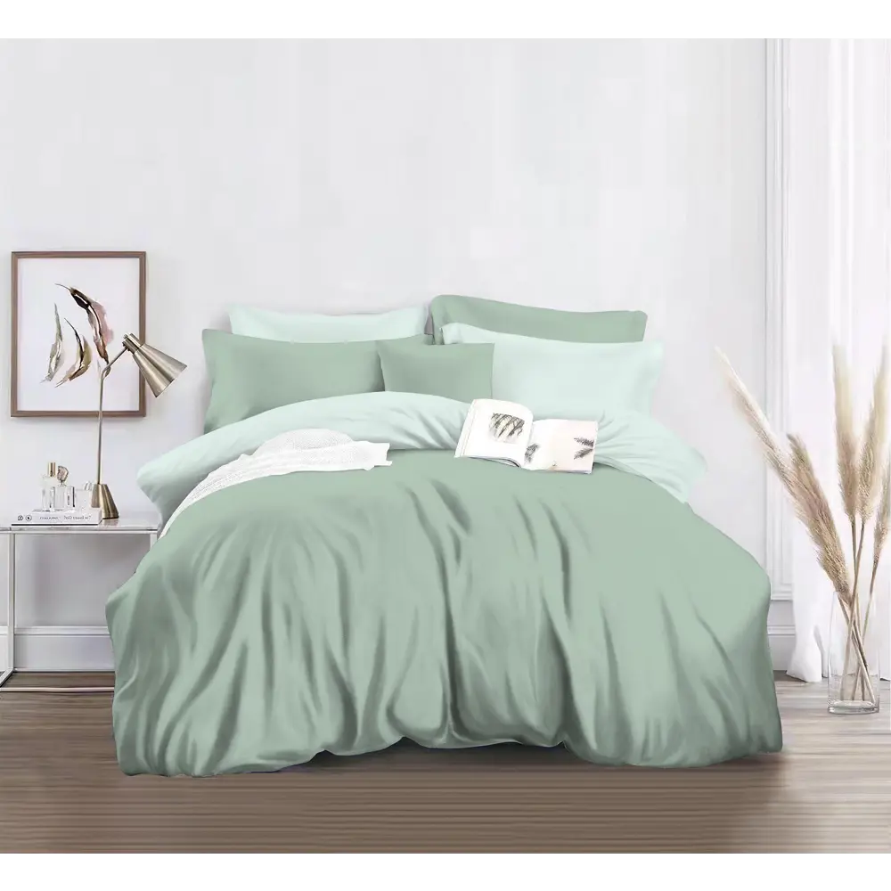 Комплект постельного белья НТК полутораспальный в нежном зеленом цвете 89404972 STLM-1564656 - Вид №5