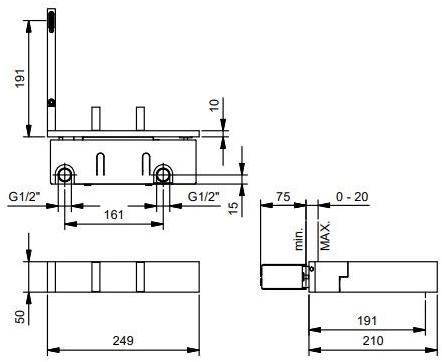 ABOUTWATER Смеситель для умывальника настенный с тарелкой Ak/25 Fantini Rubinetti sun-id-1435588 - Вид №2