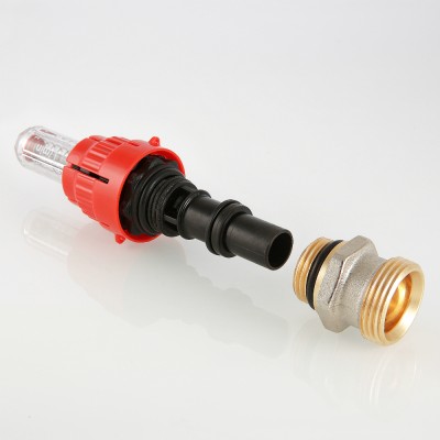 VTr.580.NEI.040E Ниппель для коллекторного блока, под расходомер Valtec 1/2 х 3/4", "евроконус"  - Вид №16