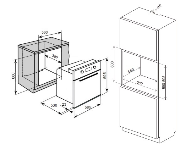 9242187 Электрический духовой шкаф LEX EDS 101 WH белый STDN-0056325 - Вид №7