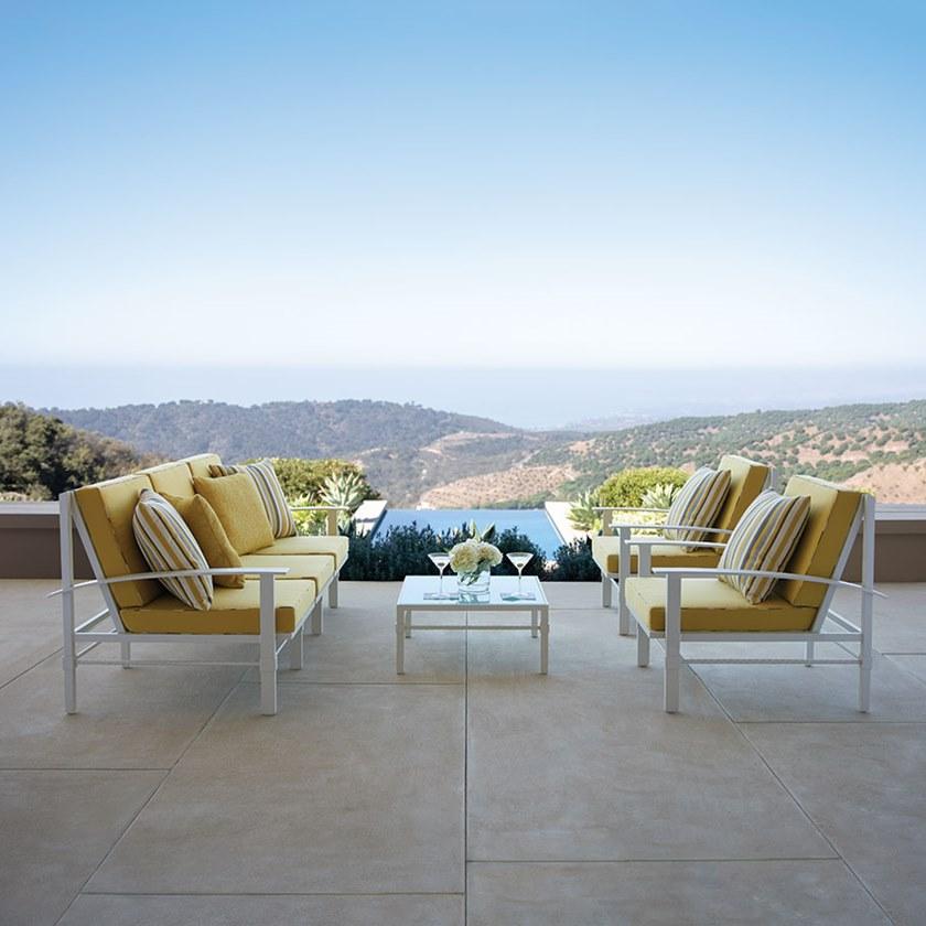 JANUS et Cie Квадратный садовый стол из алюминия и стекла Palmia sun-id-1428894 - Вид №2