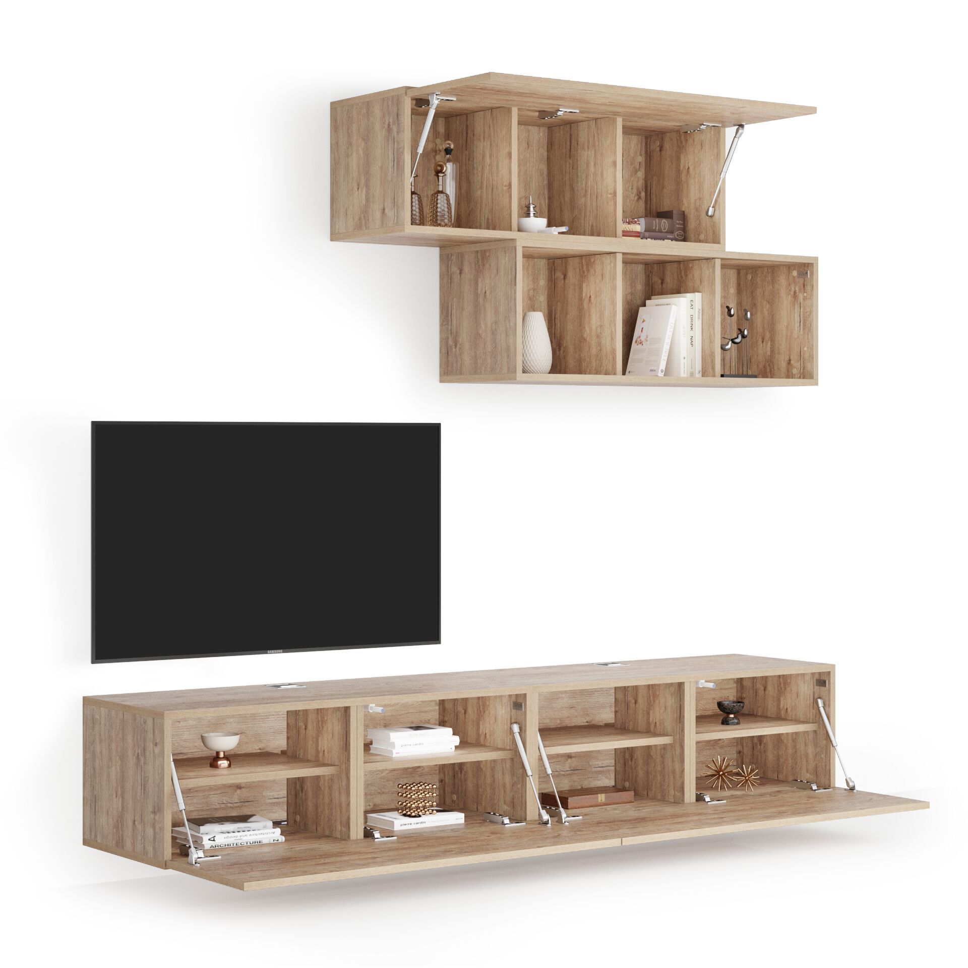 Модульная оборудованная стена установленная стеной в меламинированном Mobili Fiver Easy ARCH-00044646 - Вид №29