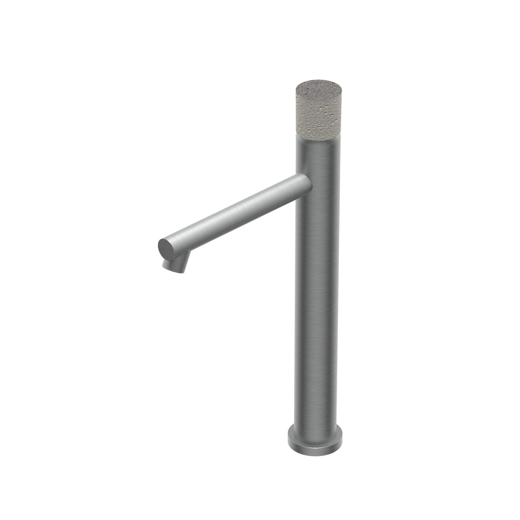 E0BA0129D Открытый однорычажный смеситель для раковины Ritmonio Diametro35 Inox Concrete