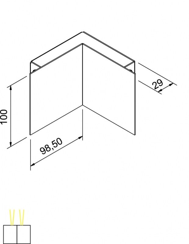 Металлический светодиодный настенный светильник Lucifero's MANINE 90-V ARCH-00150148