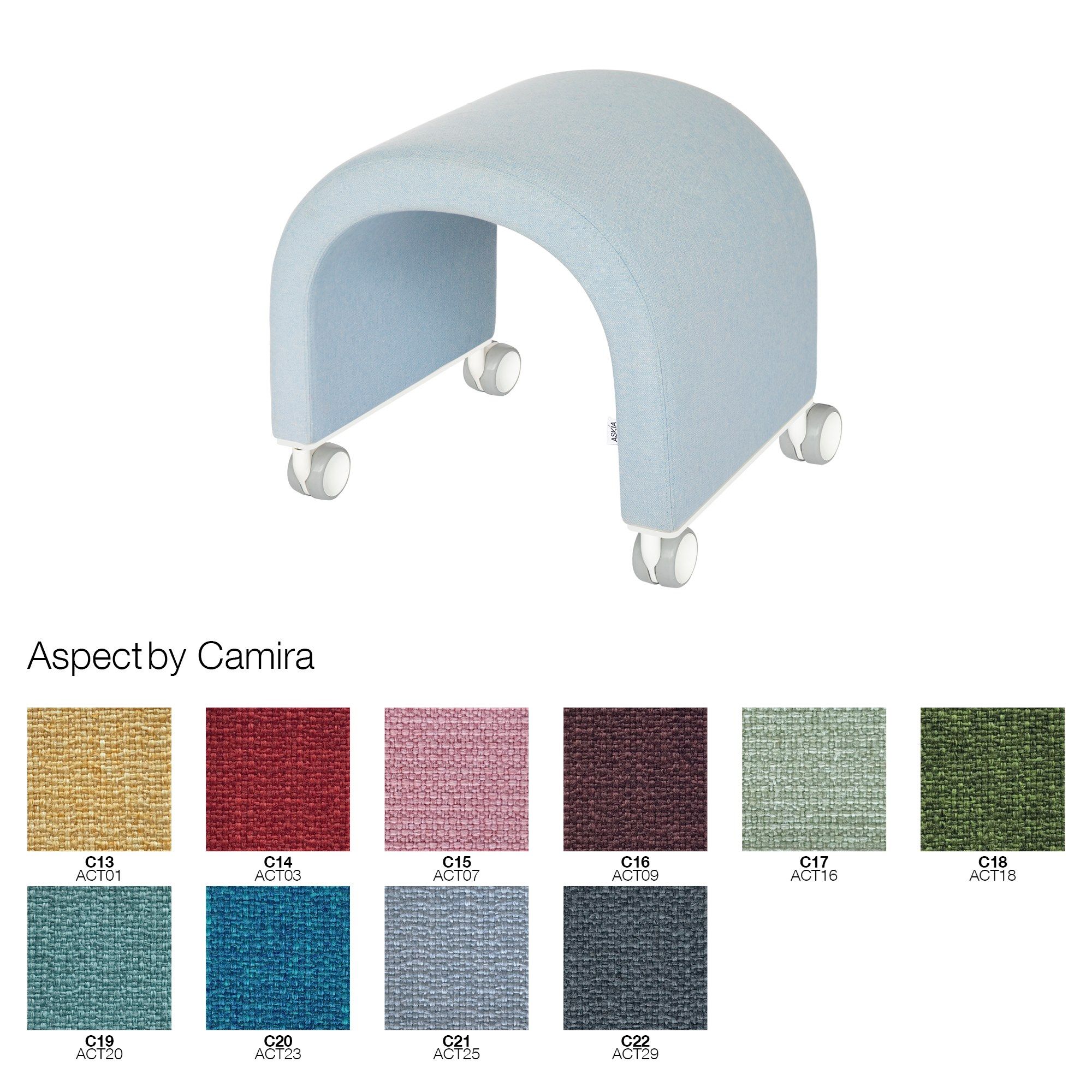 Низкая ткань мягкий стул с колесами Askia NOMAD ARCH-00003212 - Вид №8