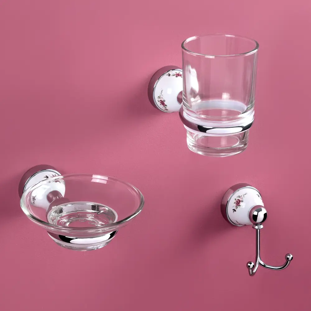 Мыльница подвесная «Rose» цвет прозрачный VERRAN STLM-2060941 - Вид №1