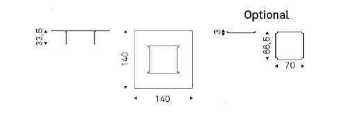 Квадратный Хрустальный журнальный столик Cattelan italia CARRÈ ARCH-00051955 - Вид №1