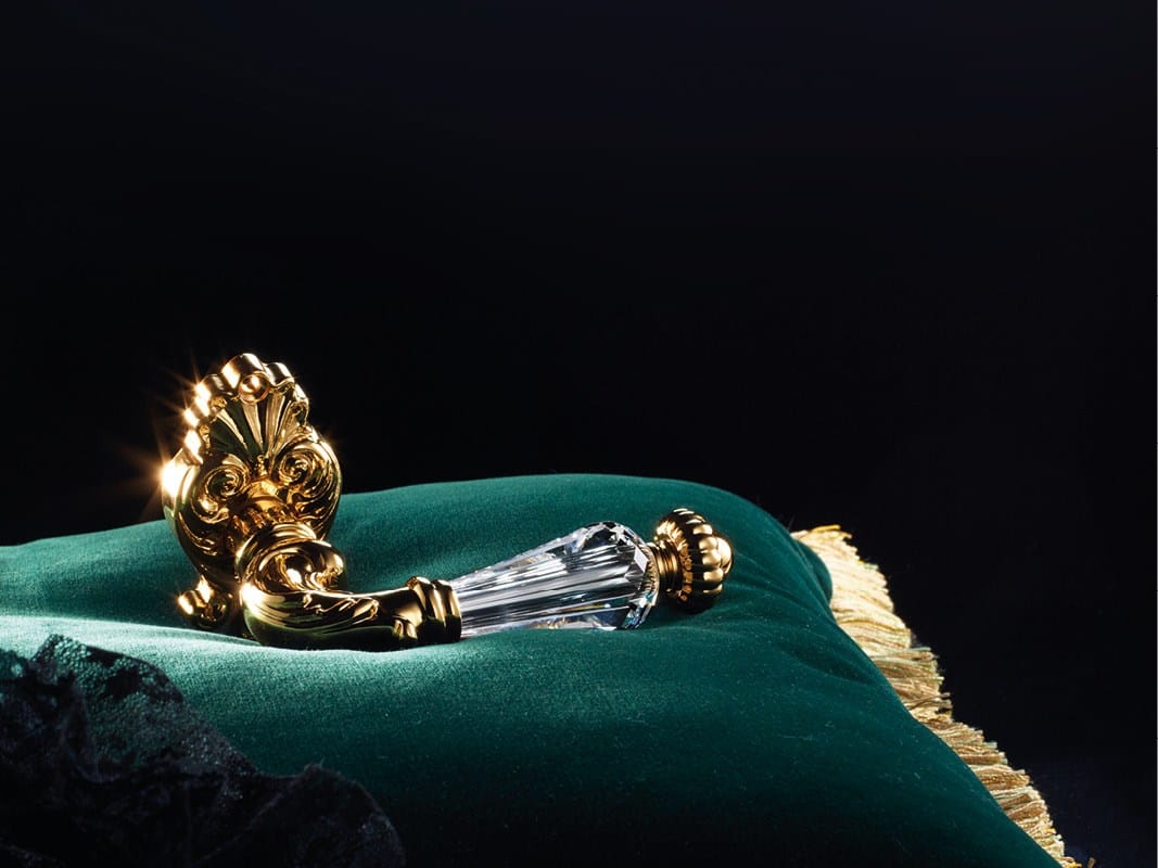 Классическая латунная оконная ручка DK с кристаллами Swarovski® LINEA CALI' Nympha Crystal ARCH-00130789 - Вид №1