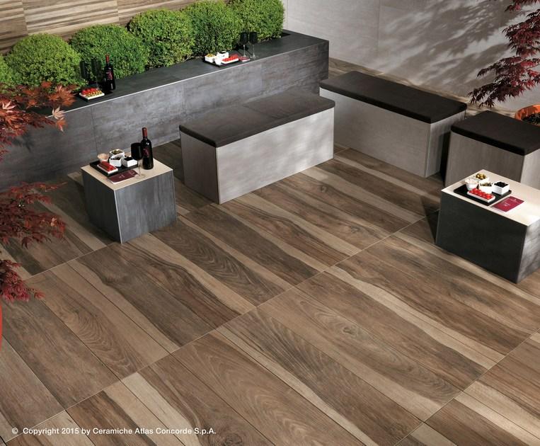 Atlas Concorde Наружный пол из керамогранита с имитацией дерева Etic pro sun-id-1357250 - Вид №6