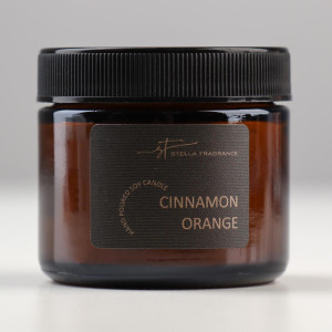 90637616 Свеча ароматическая в банке Stella Fragrance "CINNAMON ORANGE" соевый воск 50 гр. STLM-0319489 SIMALAND