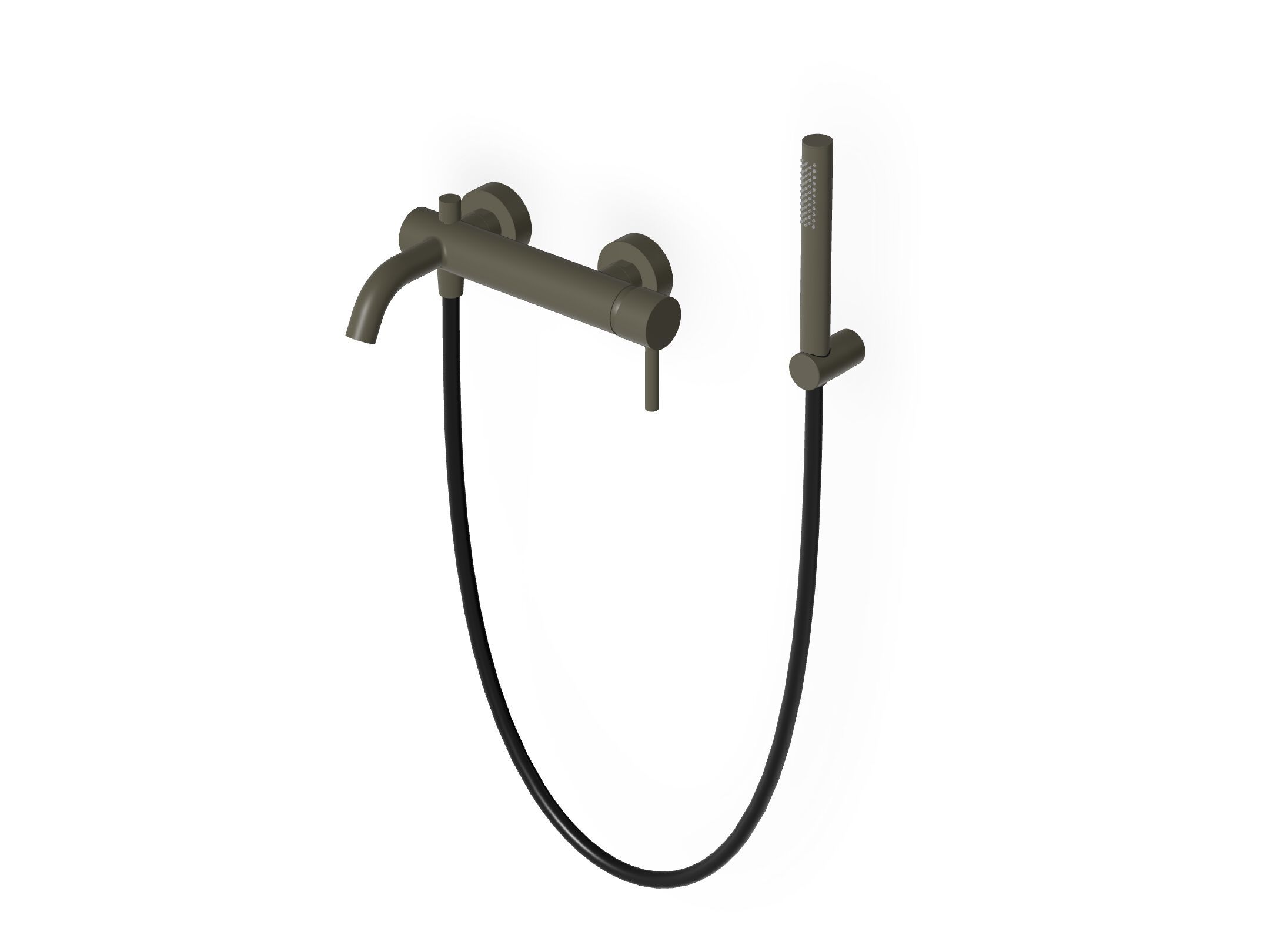 Однорычажный настенный смеситель для ванны / душа с ручным душем Zucchetti Pan S ARCH-00024323 - Вид №15