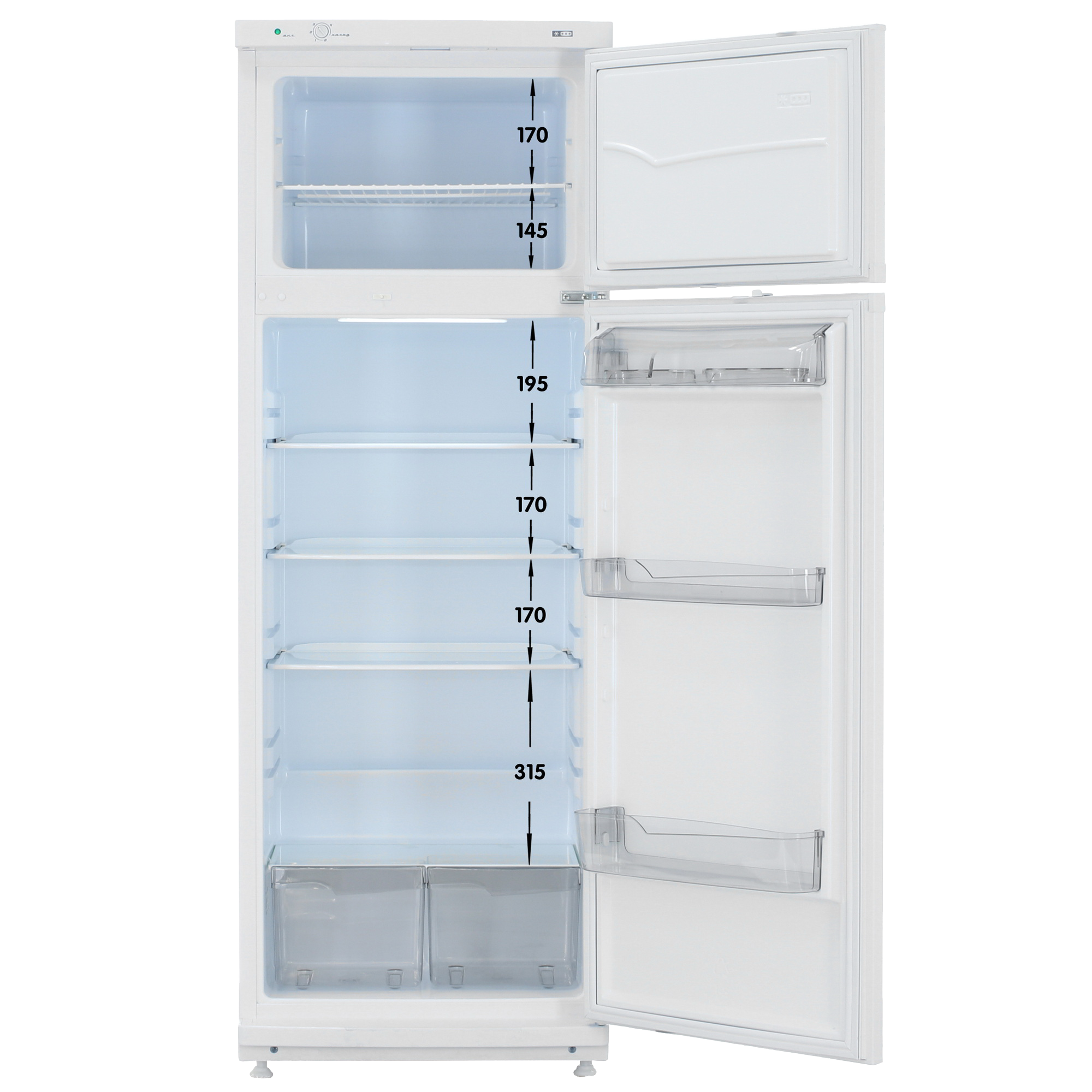 9163260 Холодильник с морозильником   Pozis Мир-ДХ-120 белый STDN-0051756 - Вид №1