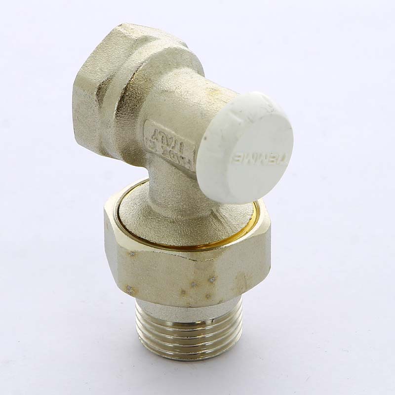 Вентиль НВ угловой для радиаторов обратный EXCEL с разъемным соединением TIEMME 1/2" 3230001 - Вид №3