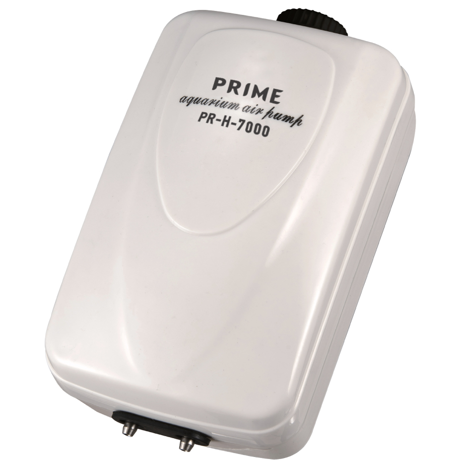 ПР0045346 Компрессор двухканальный регулируемый, 10Вт, 2*6л/мин, глубина аквариума до 120см, бесшумный PRIME 