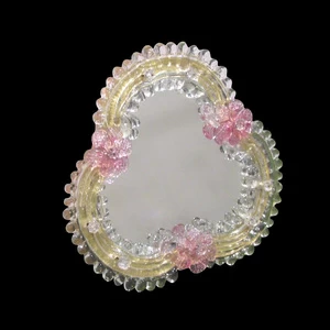 1647 ORIGINALMURANOGLASS Настольное Венецианское Зеркало Царь Давид - Цветы - Муранское стекло  см