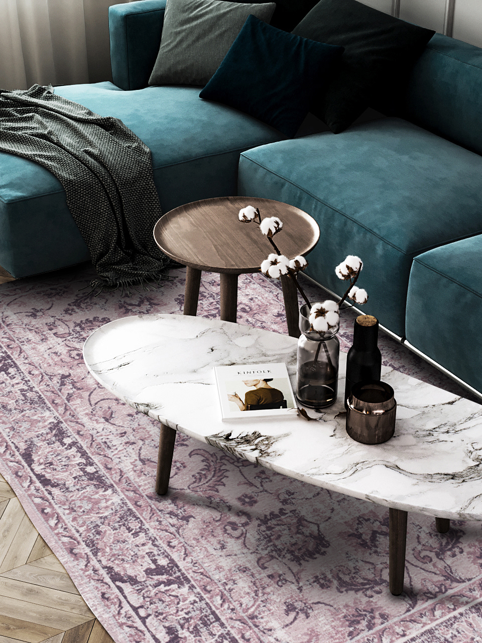 COLORISTICA Highland Magnolia 160x230 Ковры  160 X 230  Розовый  - Вид №5