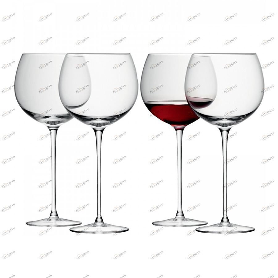 Набор из 4 круглых бокалов для вина 570 мл Wine LSA INTERNATIONAL WINE 00-3863051 Прозрачный 
