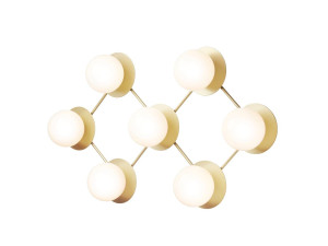 Настенный светильник / потолочный светильник из окрашенного металла и стекла