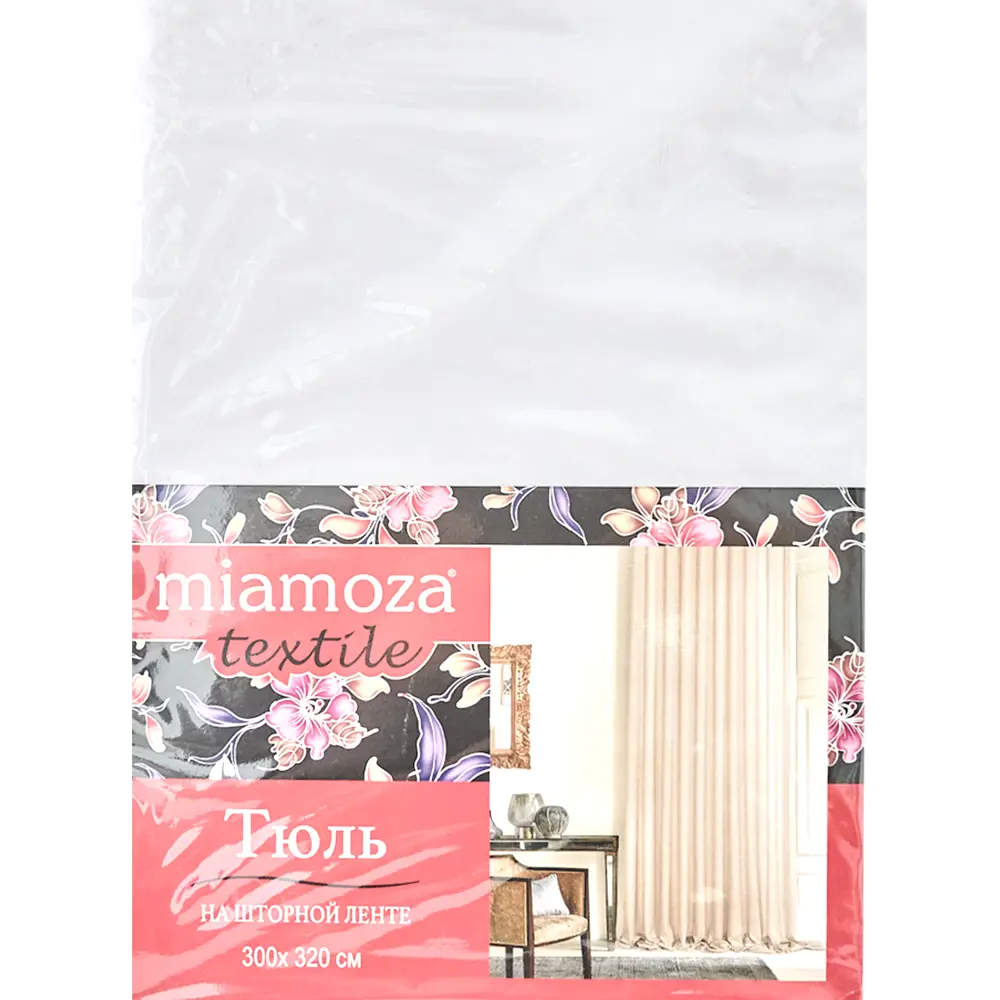 Тюль на ленте «Лина» 300x320 см цвет белый MIAMOZA STLM-2092475 - Вид №6