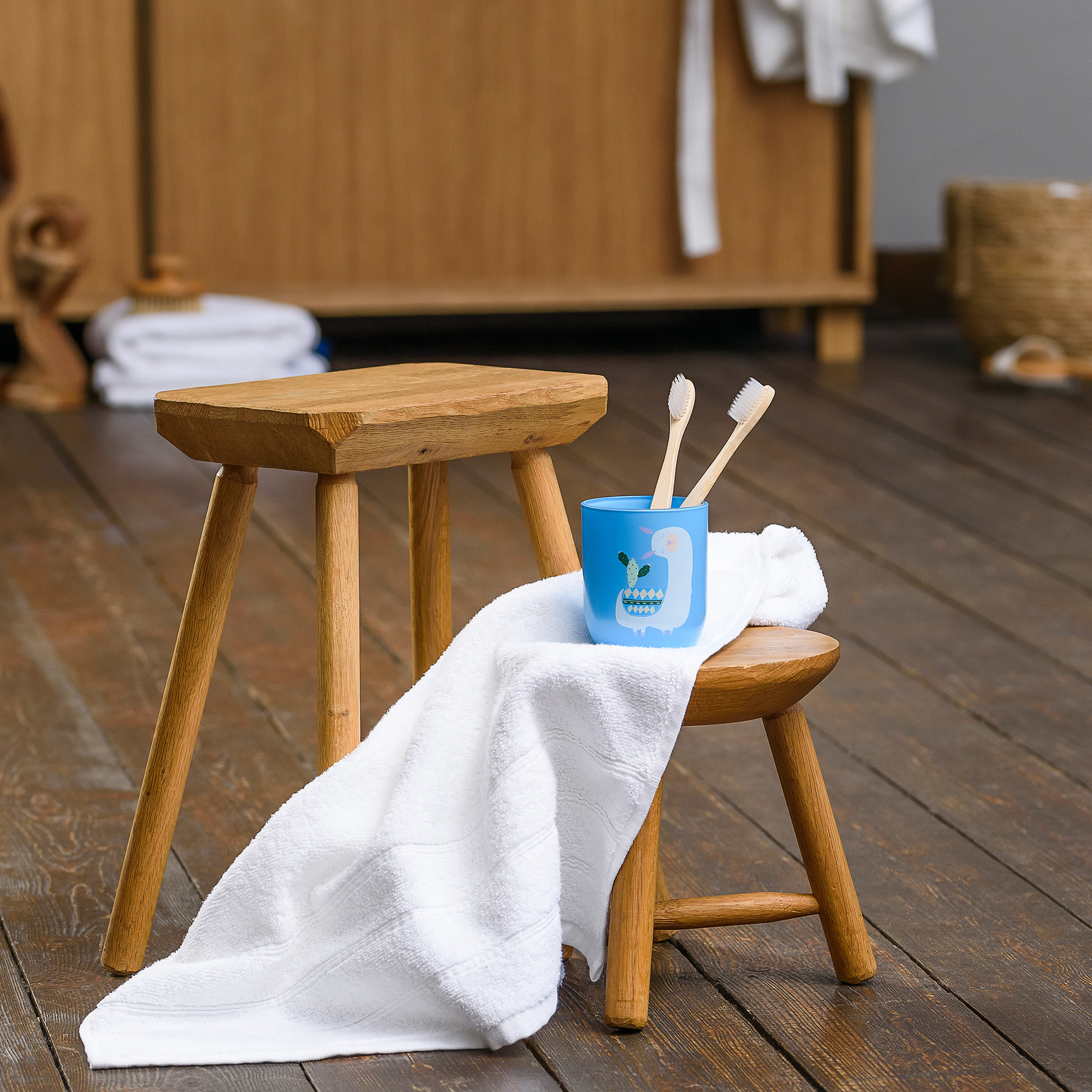 88109927 Стакан для зубных щеток стекло цвет голубой Lama Santreyd - Вид №3