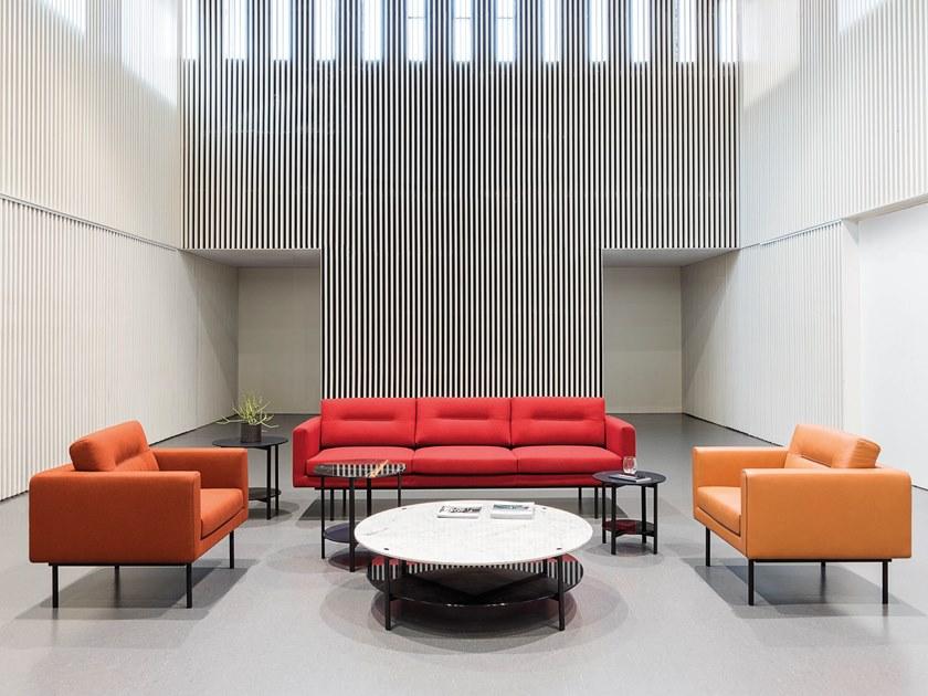 Andreu World Кожаное кресло с подлокотниками Element Bu0725 - Вид №1