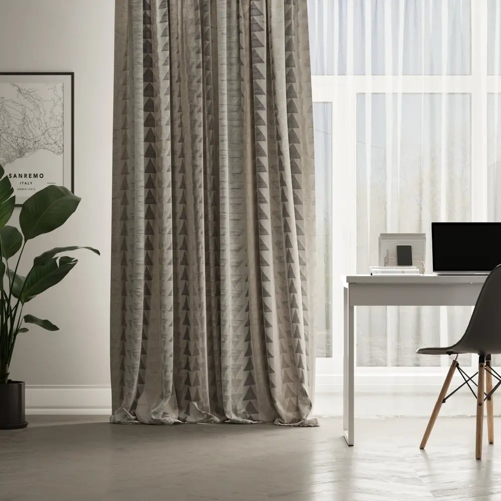 Штора на ленте Inspire Arbo 140x260 см цвет бежевый 83562059 STLM-2089760 