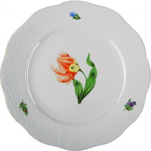 53499 Herend Тарелка десертная 19см "Китти" (оранжевая) Фарфор