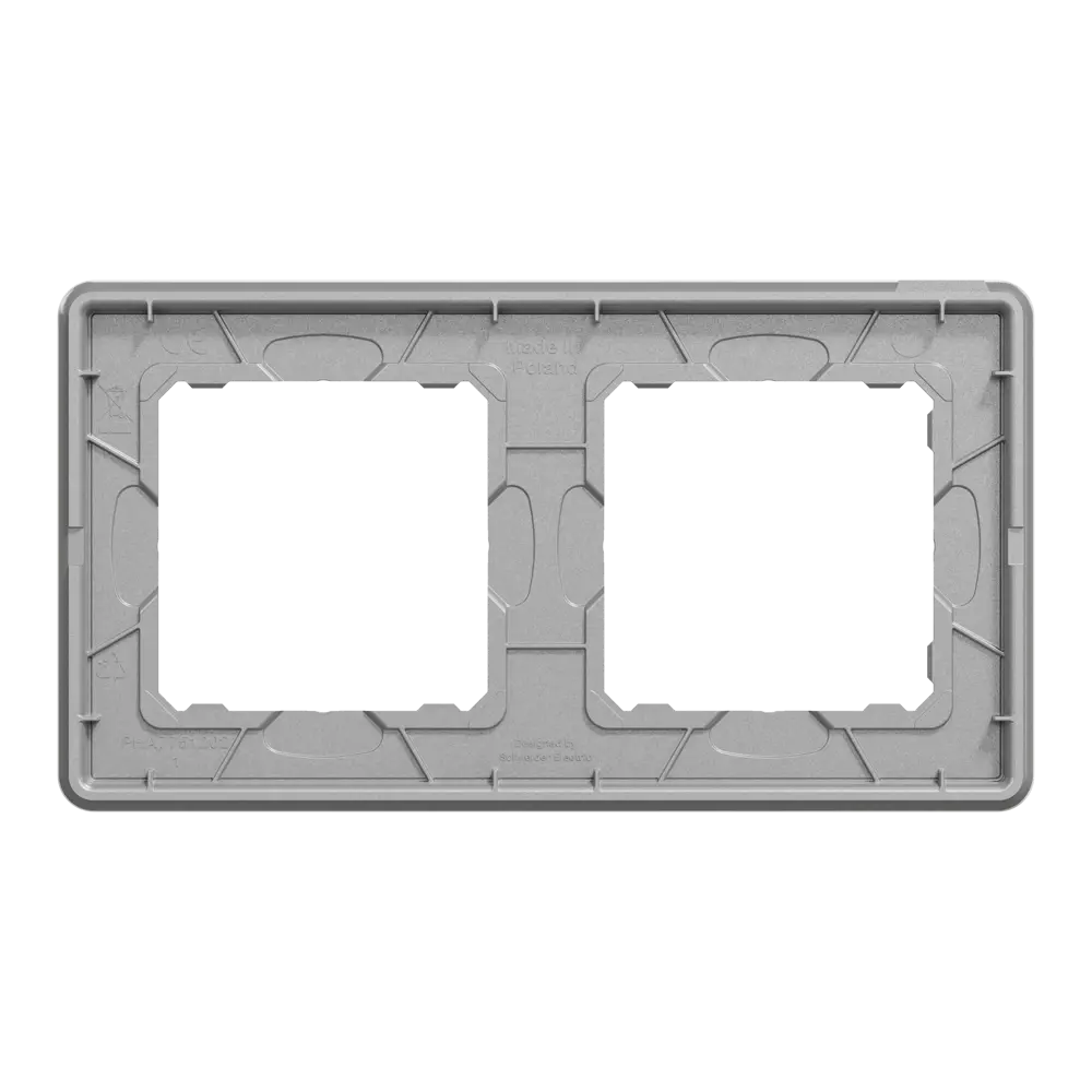 Рамка для розеток и выключателей Systeme Electric Sedna Design 2 поста, цвет белое стекло STLM-2043020 - Вид №2