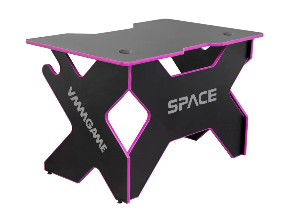 91147579 Компьютерный стол Vmmgame Space 120x77x80 см ЛДСП цвет черный/розовый STLM-0500635