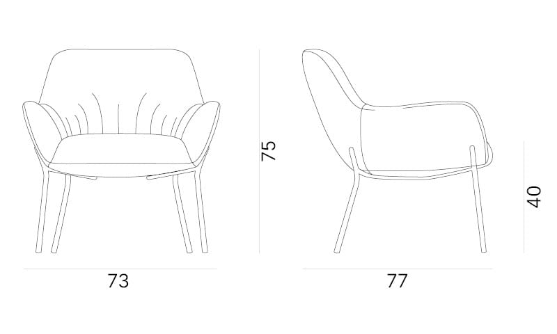 Кресло с подлокотниками Quadrifoglio Group Design Living ARCH-00147544 - Вид №6