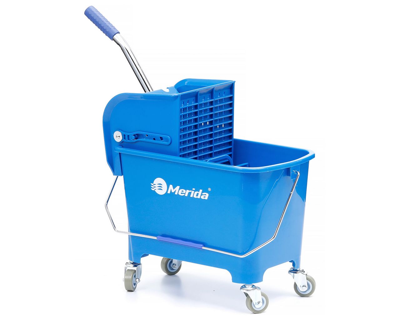 MO9 Ведро 17л на поворотных колесах с отжимом и прессом для швабры Merida 