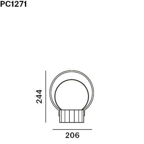 Светодиодная настольная лампа из дутого стекла и цементного основания BROKIS ARCH-00124846 - Вид №14