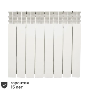 Радиатор секционный Monlan Aluminium 500/96 8 секций боковое подключение алюминий белый