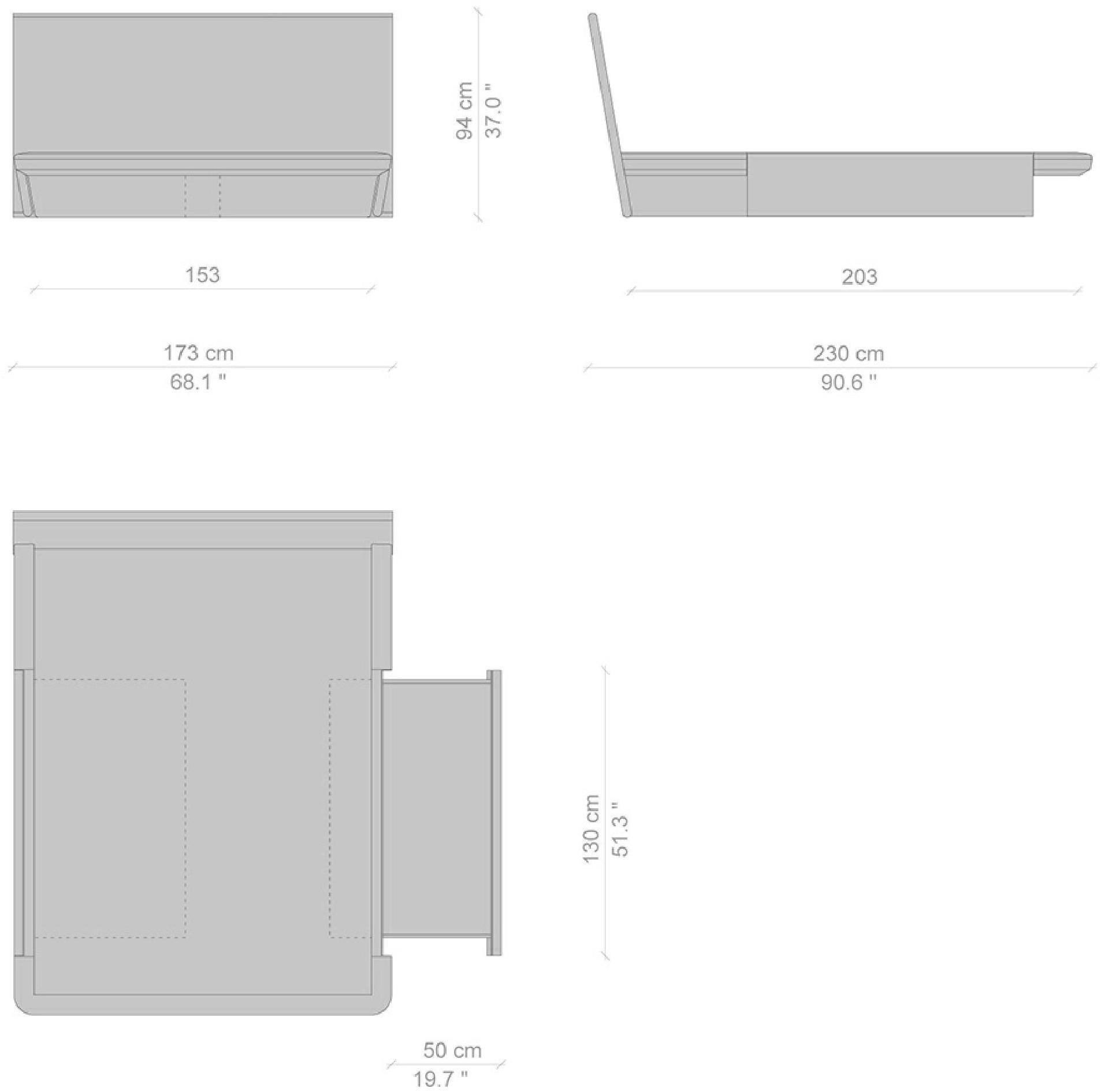 Cassina Кровать с изголовьем из ясеня  L42  - Вид №23