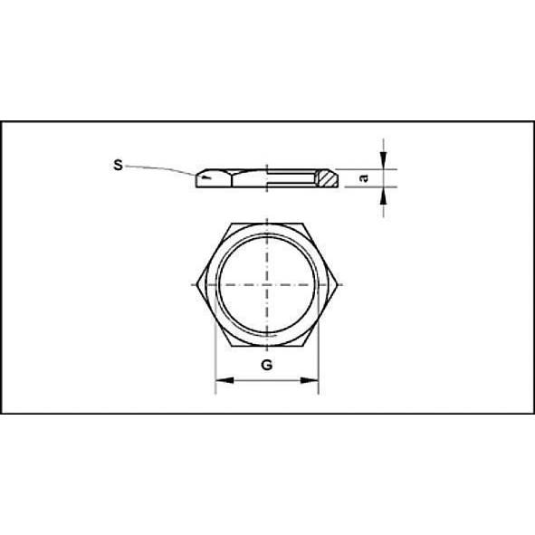 291138C SANHA 911 контргайка, хромированная латунь 3/8  SW 22 мм  - Вид №1