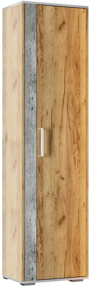 91325914 Шкаф распашной Bts 54x200x35.6 см ЛДСП цвет белый ясень/белый STLM-1081776